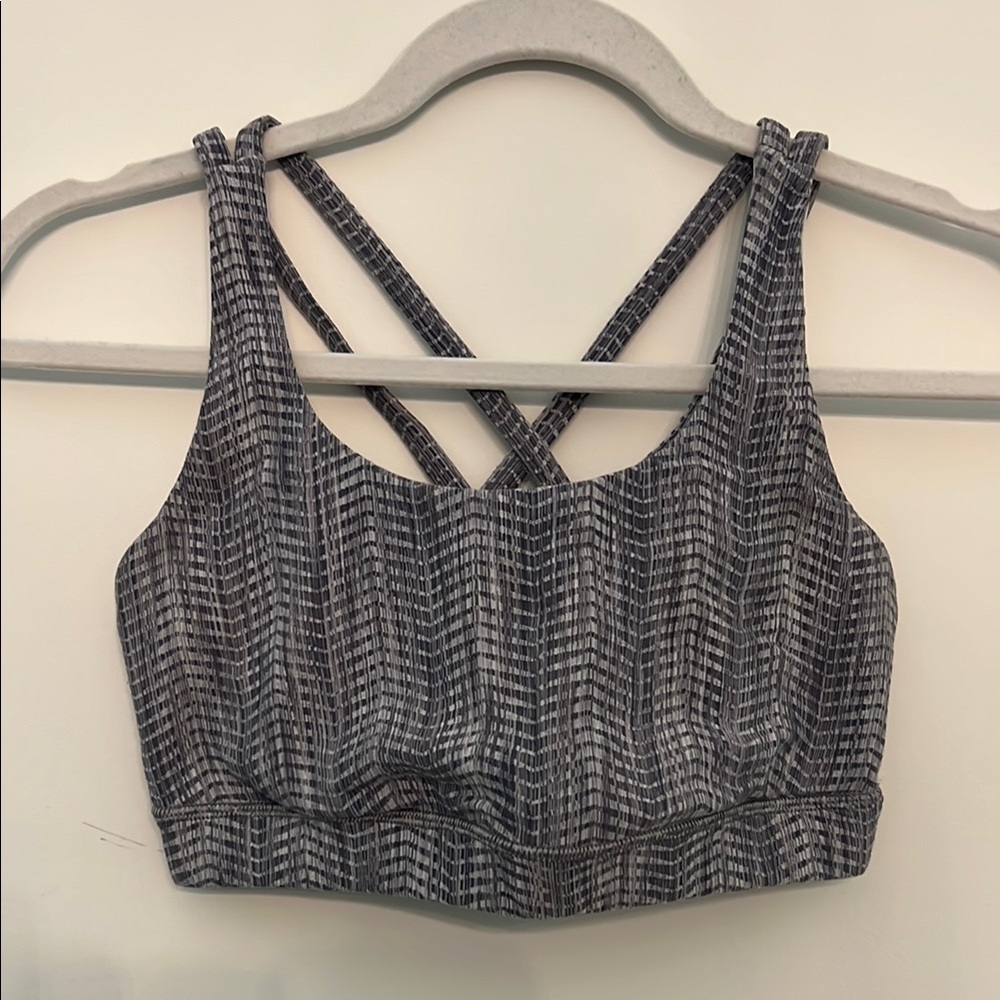 Lululemon Athletica Black and White Strappy Bra